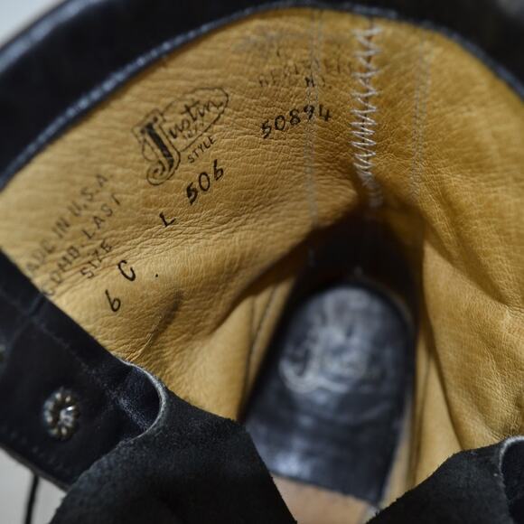 Justin Boots Womens Size 6 USA Western Roper Rodeo Cowgirl - Picture 9 of 13